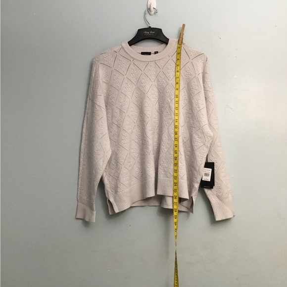 Cyrus Cream Crew Neck Sweater with Relaxed Fit - Picture 11 of 16